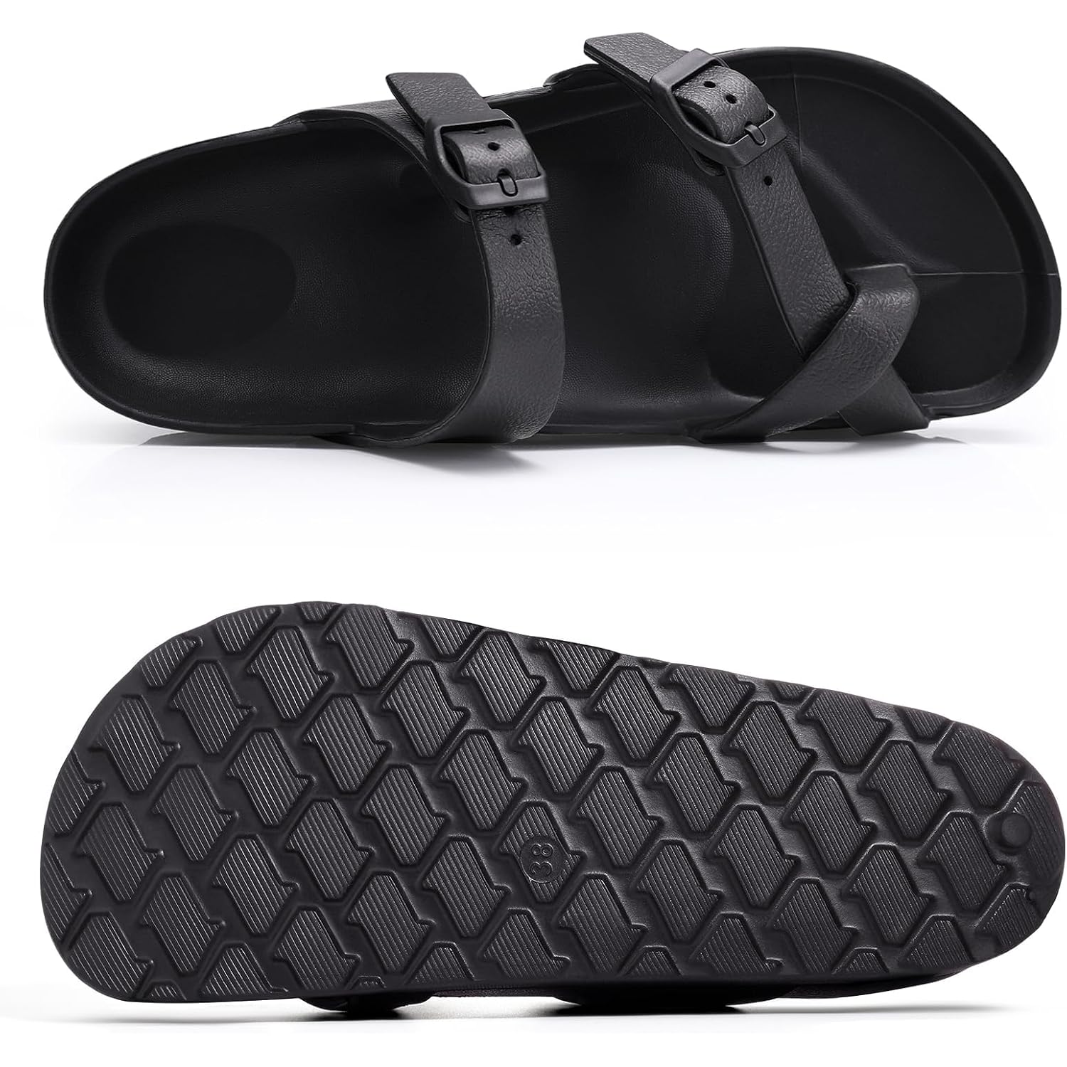 Goosecret Women'S Platform Sandals With Arch Support Comfortable Foam Slides Summer Beach Sandals With Adjustable Buckle