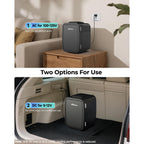 Mini Fridge, 4 Liter/6 Can Portable Refrigerator For Bedroom Office Dorm Car– Fast Cooling, Low Noise, 100-125V Ac/5-12V Usb Small Compact Refrigerator For Skincare, Food, Drinks(Black)