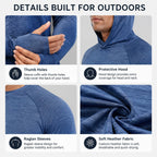 Oygsieg Men'S Athletic Hoodies Long Sleeve Fishing Shirts For Men Upf 50+ Spf Uv Sun Protection Shirts Rash Guards