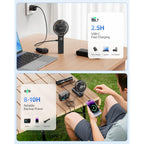 Sweetfull Handheld Portable Fan, 5000Mah Rechargeable Battery, 6 Speed Wind, Led Digital Display, Foldable Electric Personal Mini Travel Fan With Backup Power, Summer Essentials Gifts For Women Girl