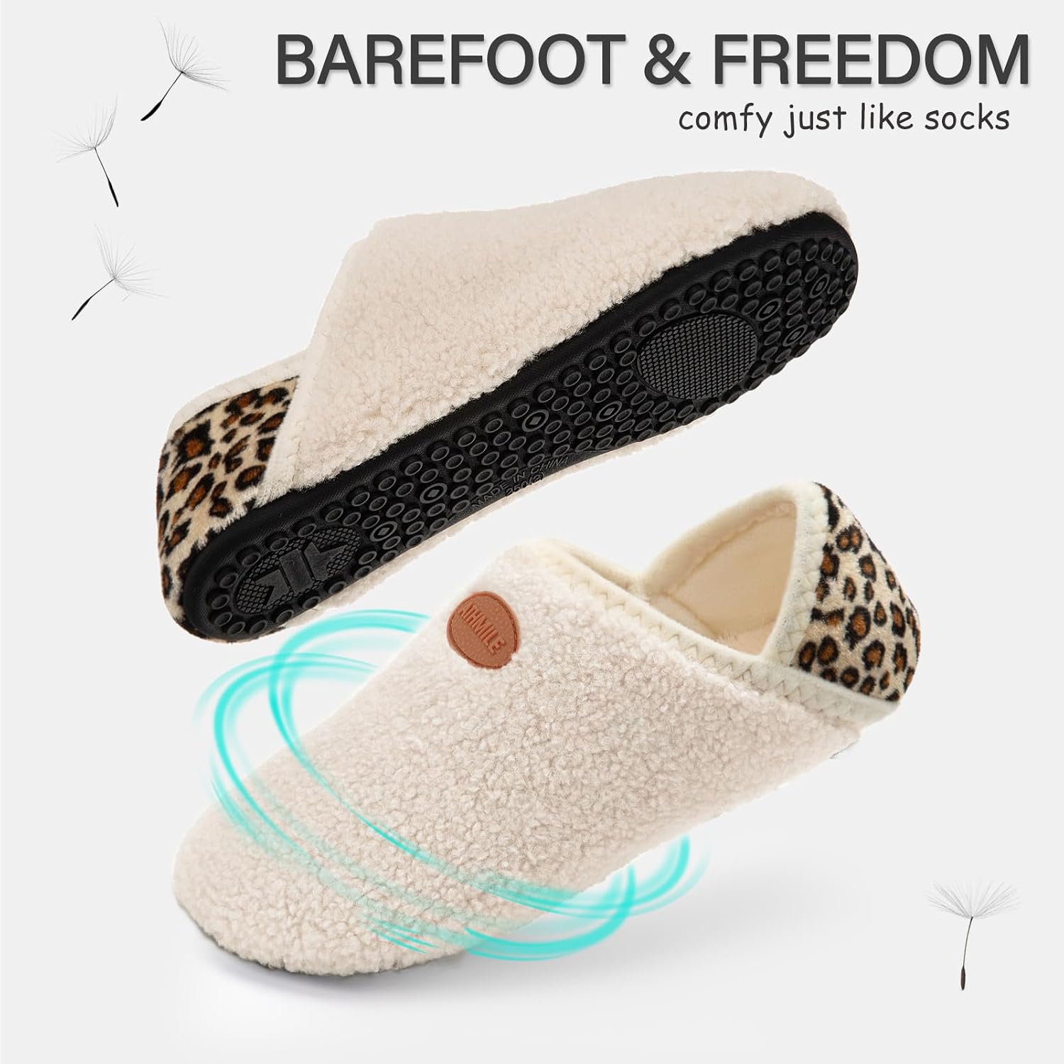 House Slippers For Women Men Indoor Barefoot Slippers Socks Furry Slip On House Shoes Cozy Comfy For Home Bedroom Travel Yoga