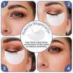 Larrel 150Pcs Eyeshadow Shields,Lint Free Eyeshadow Shield,Eyeshadows Tape Stencil Gel Pad Under Eye Patches,Prevent Makeup Residue For Eyelash Extensions Eyeliner Lip Tinting Makeup