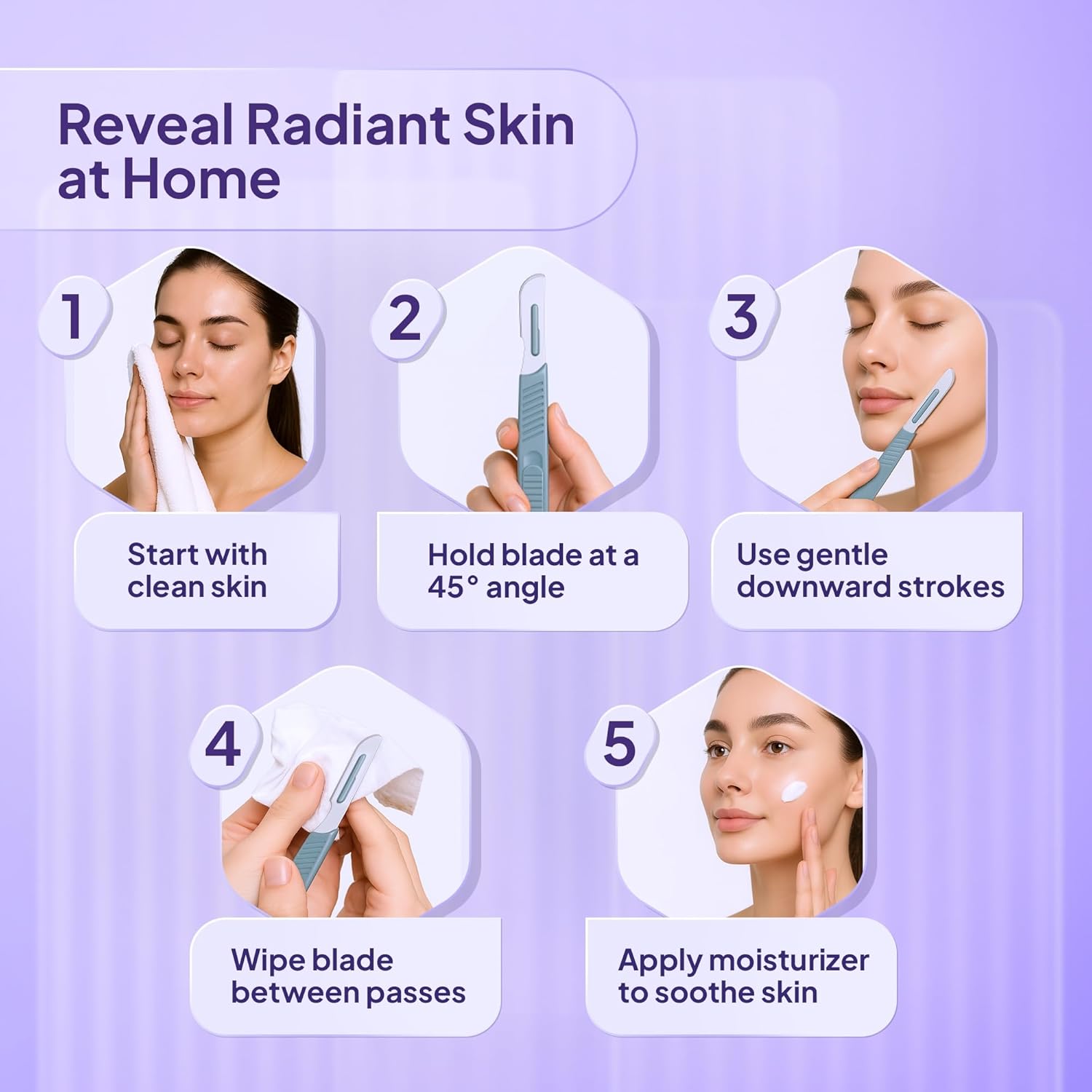 MyMed Disposable 14R Dermaplaning Razors - Pack of 20 Dermaplane Razor for Women Face, Dermaplane Scalpels Dermaplaning Tool for Face
