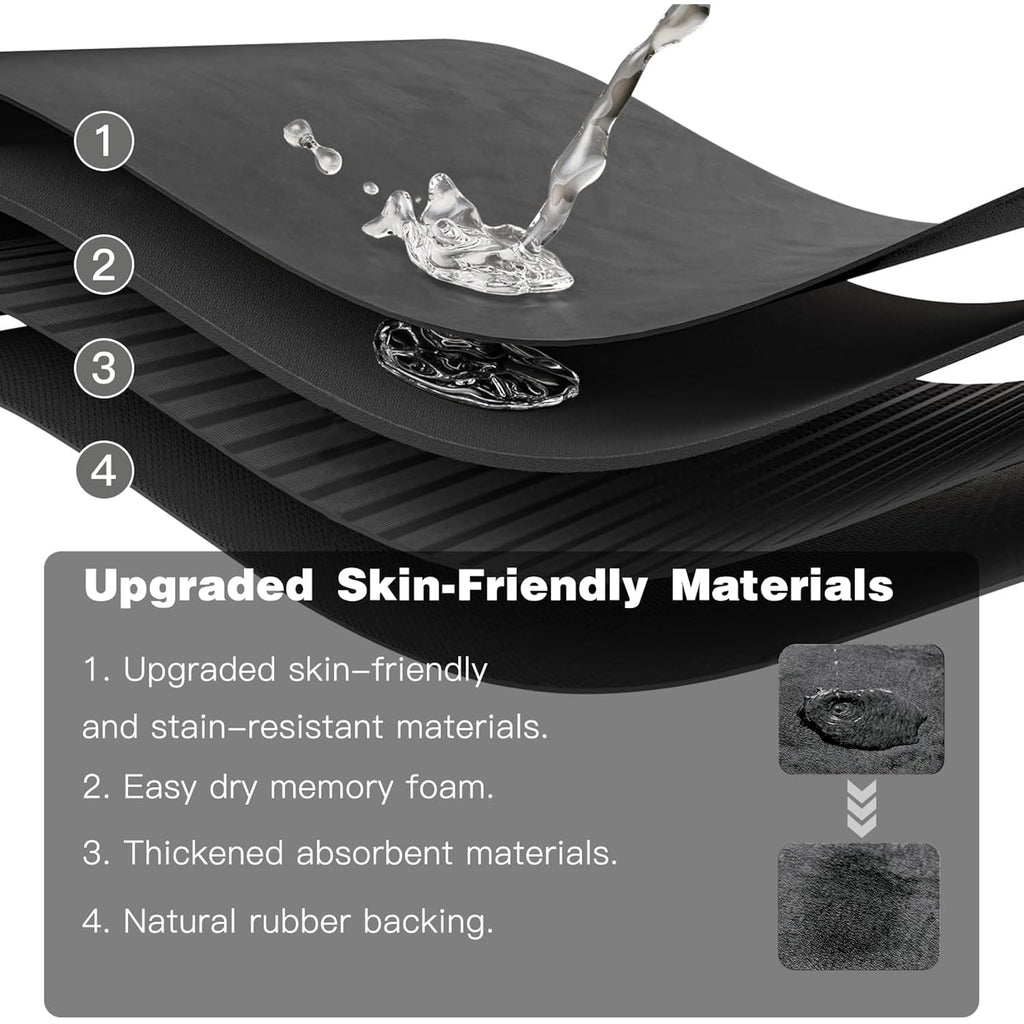 Bath Mat, Bathroom Rugs Non Slip Washable Thin Absorbent Quick Dry Bath Mat Fits Under Door Bathroom Floor Mat Perfect For Bath, Shower, Or Sink 16"X24" Dark Grey