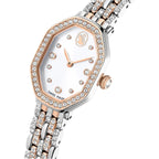 Swarovski Dextera Octagon Watch, Swiss Made, Metal Bracelet, Silver Tone, Rose Gold-Tone Finish