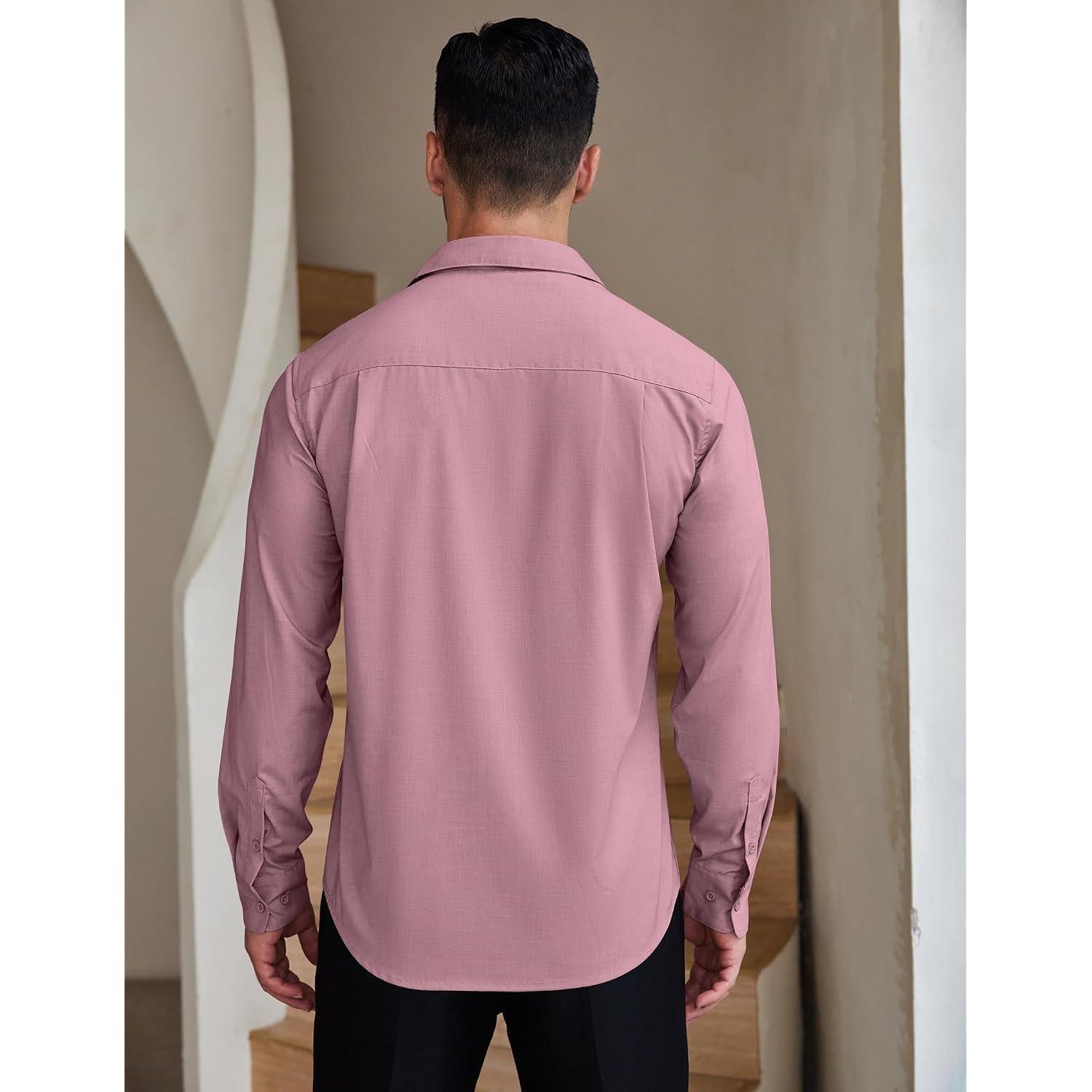 Coofandy Mens Dress Shirts Wrinkle Free Long Sleeve Button Down Shirts Formal Business Shirt