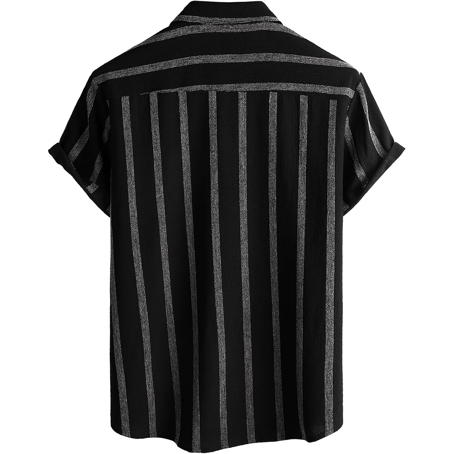 Vatpave Mens Summer Striped Shirts Button Down Short Sleeve Vintage Beach Hawaiian Shirts With Pocket