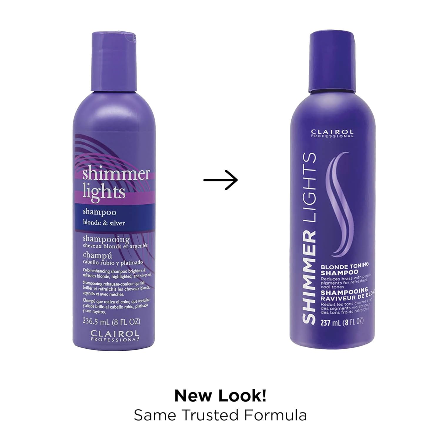 Clairol Professional Shimmer Lights Purple Shampoo| Neutralizes Brass & Yellow Tones | For Blonde, Silver, Gray & Highlighted Hair