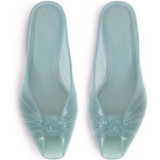 Jelly Sandals For Women Clear Sandals Jelly Shoes Women Kitten Heel Mules Open Toe Slide Pumps Dress Shoes Beach Summer Sandal Cute Comfortable