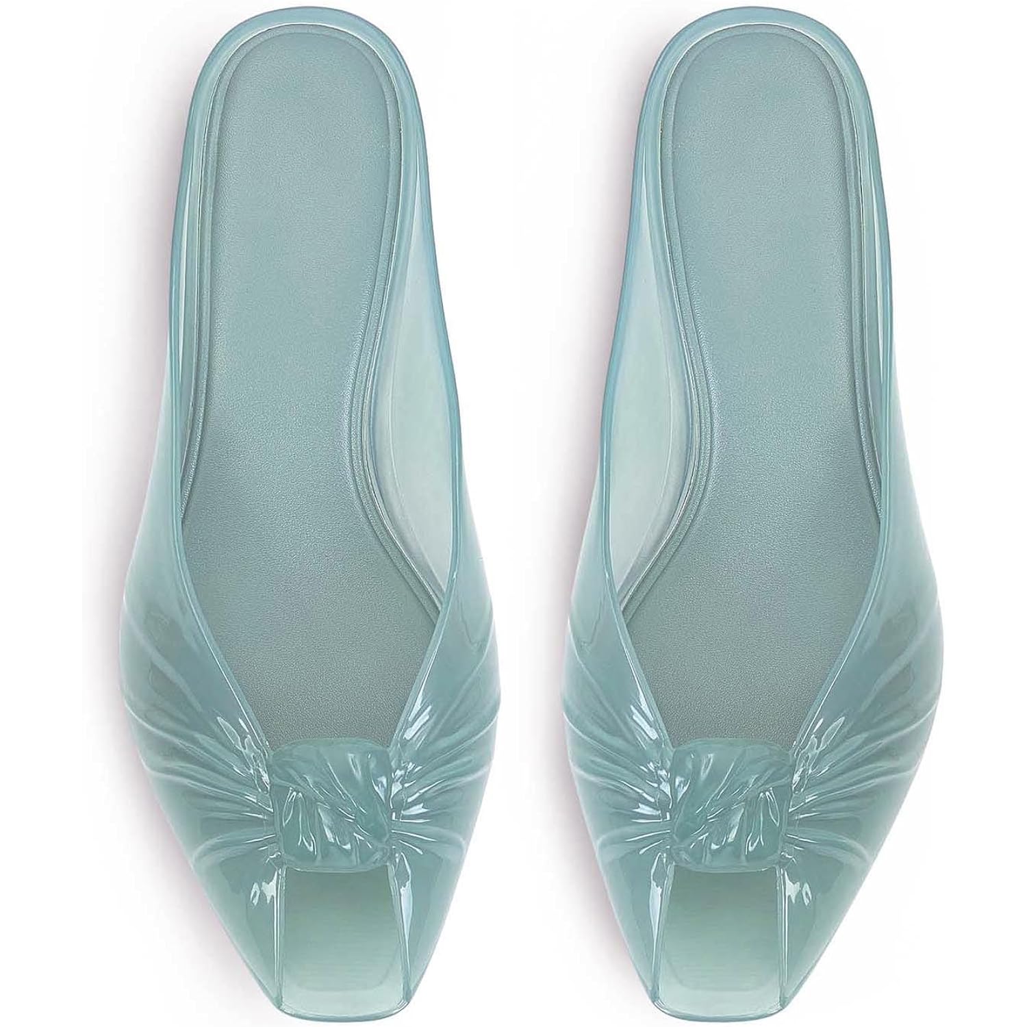 Jelly Sandals For Women Clear Sandals Jelly Shoes Women Kitten Heel Mules Open Toe Slide Pumps Dress Shoes Beach Summer Sandal Cute Comfortable
