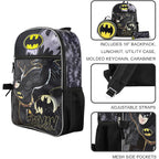 Dc Comic Book Batman Symbol 5-Piece Backpack Accessory Set For Boys