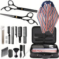 Hair Cutting Kit, 22 Pcs Professional Barber/Hair Salon Tool Set, Barber Bag Includes Hairdressing Scissors Shears, Barber Cape, Combs... Complete Hair Cutting Kit For Barber, Salon, Home Use