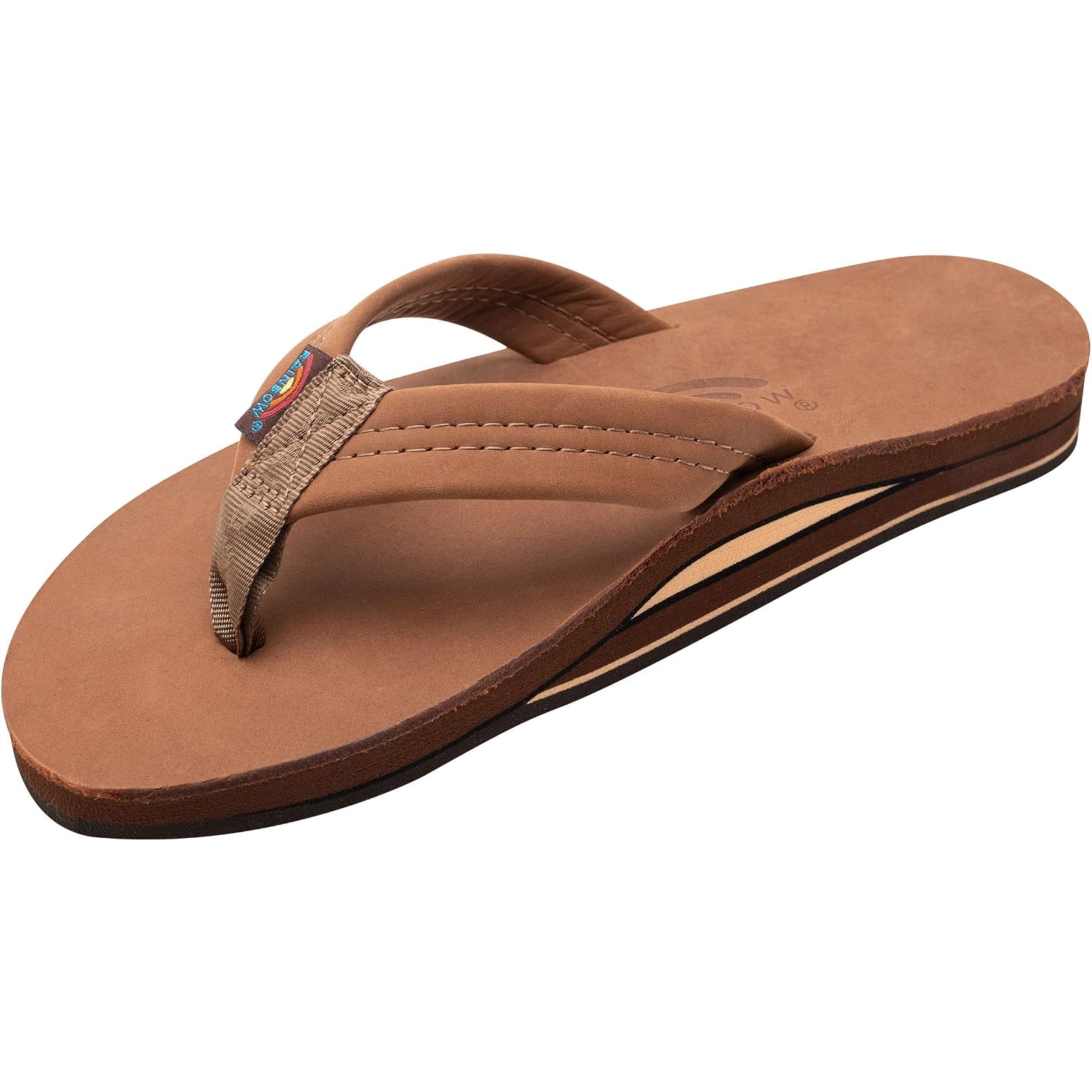 Rainbow Sandals Men'S Double Layer Leather W/Arch Support