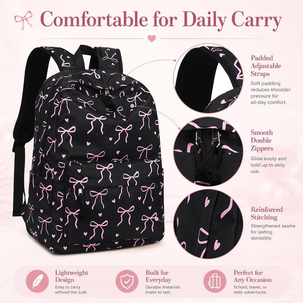 Backpack For Teen Girls Bookbags School Backpack With Lunch Box And Pencil Case 3 In 1 School Bags Set