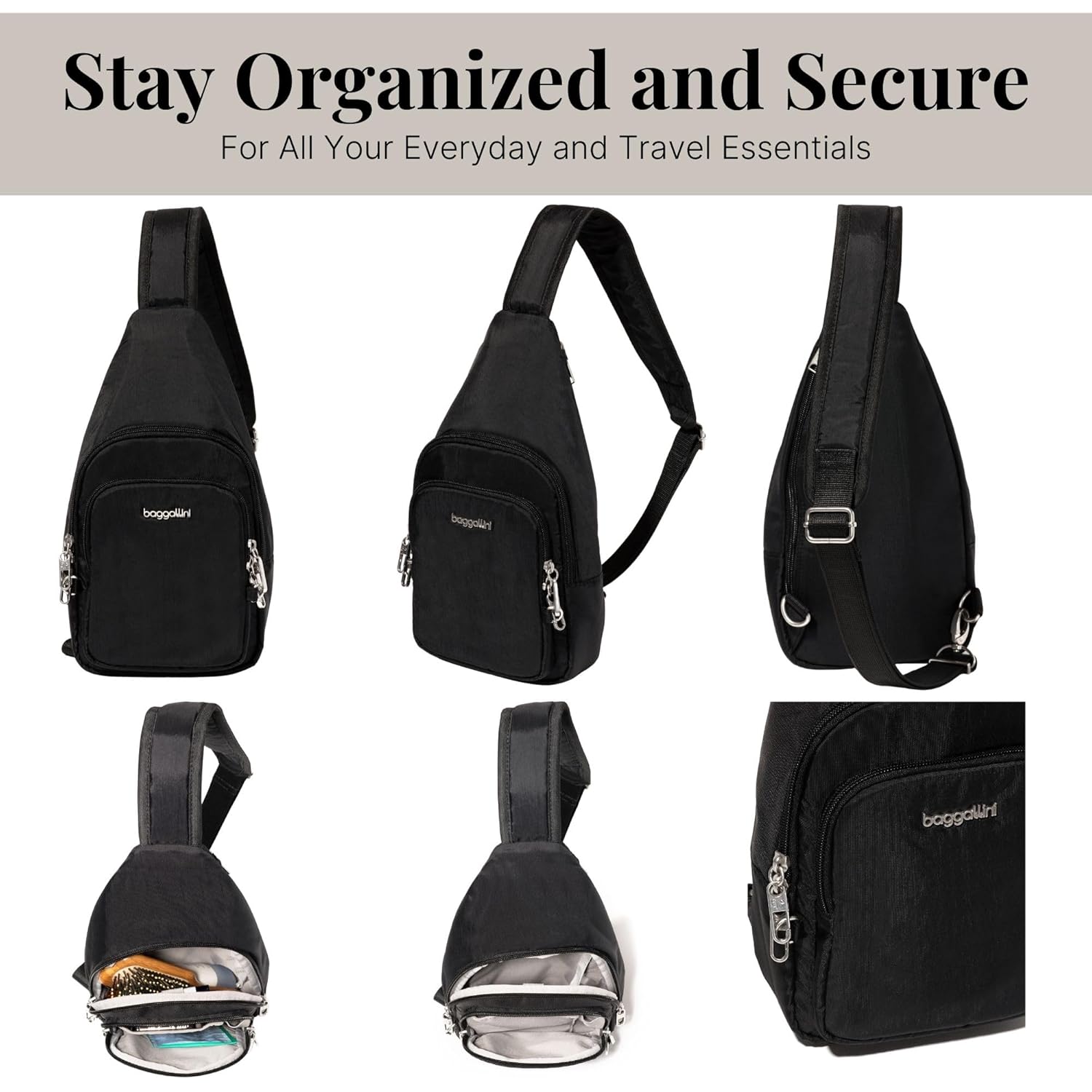 Baggallini Securtex Anti-Theft Daytripper Sling
