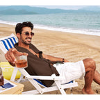 Pj Paul Jones Men'S Casual Button Down Shirts - Short Sleeve Summer Textured Beach Wrinkle-Free Shirts
