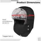 Homaisson Winter Hats with Mask Trapper Trooper Hat with Ear Flaps Russian Bomber Ushanka Hats Men Women Waterproof Windproof
