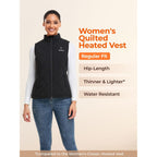 Ororo Quilted Heated Vest For Women, Lightweight Quilted Heating Vest With Usb-C Rechargeable Battery