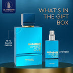 Al Haramain Amber Oud Eau De Parfum – Aqua Dubai – Oud Cologne + Atomizer – Men'S Perfume For Men: Bergamot, Green Notes, Mandarin, Melon, Pineapple, Amber, Vanilla, Musk, Mens Fragrances (2.5 Oz)
