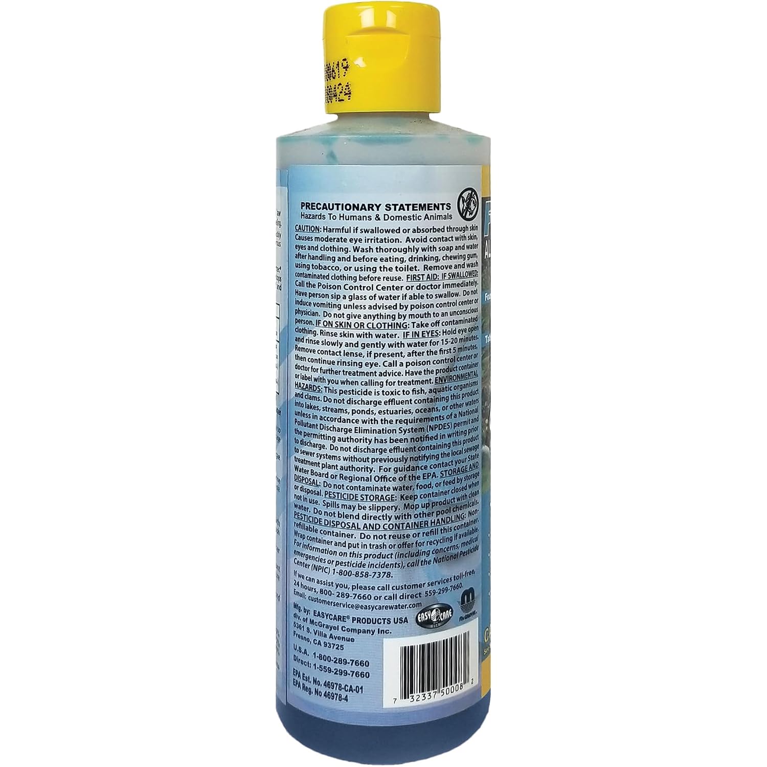 Easycare Fountec Algaecide And Clarifier, 8 Oz. Bottle