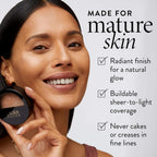 Laura Geller New York Baked Balance-N-Glow Illuminating Powder Foundation – Light – Handmade In Italy – Pearl-Infused Satin Finish – Vitamin C Brightening – Buildable Sheer Coverage – For Mature Skin