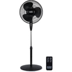 Black+Decker 16" Oscillating Pedestal Fan With Remote, Bfsr16B, Black | Oscillating Pedestal Fan With Remote, 90-Degree Oscillation, 3 Speed Settings, Adjustable Height, Timer, 30-Degree Tilt