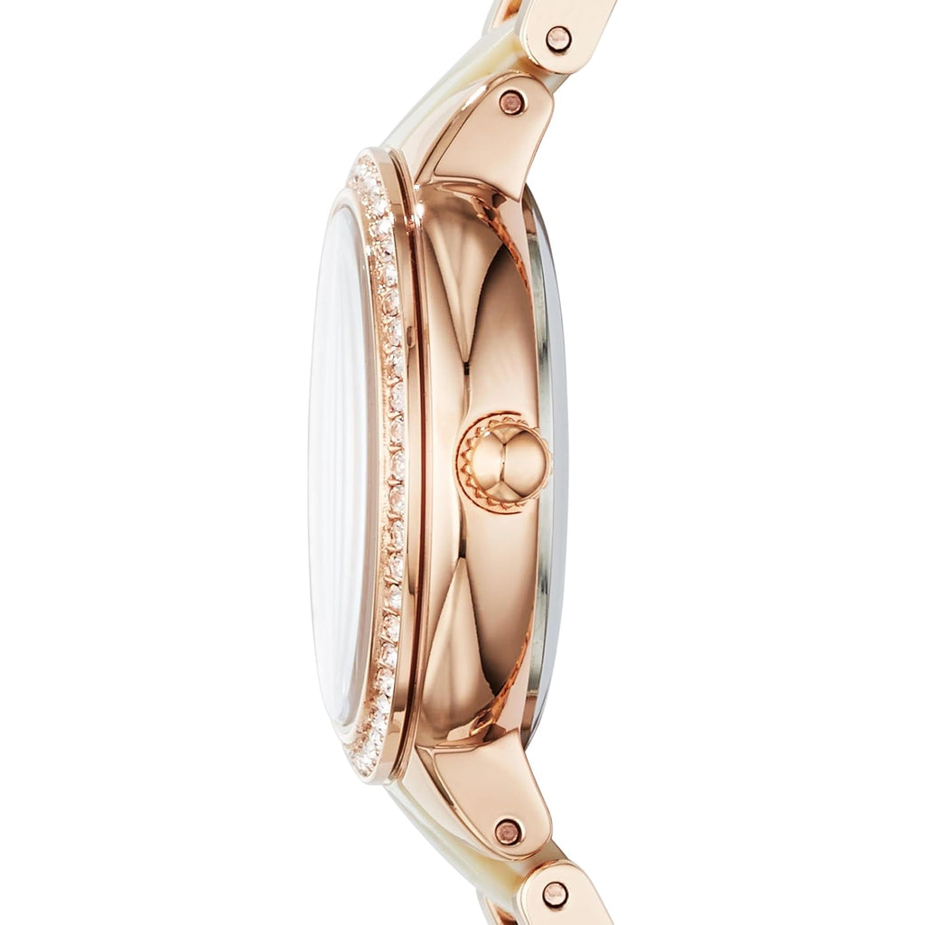 Fossil Women'S Watch, Virginia Quartz Stainless Steel Three-Hand Watch For Women