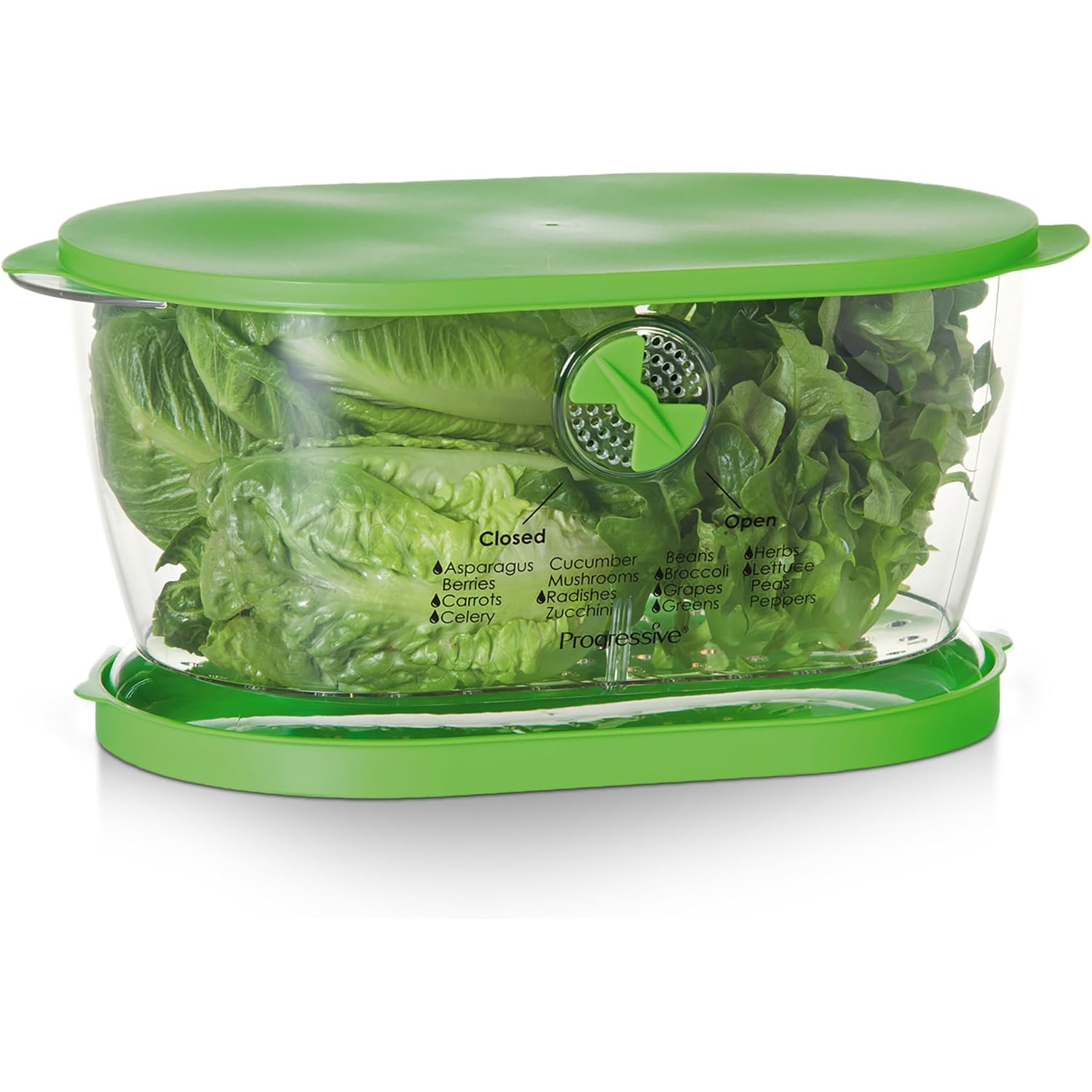 Prep Solutions By Progressive Lettuce Keeper Produce Storage Container, 4.7 Quarts, Green (Lks-06)