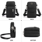 JANKS Small Crossbody Bag for Women - Mini Phone Purses with Crossbody Strap and Wallet - Nylon Arm Bag