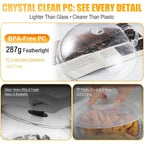 Microwave Splatter Cover for Food,Clear Microwave Splash Guard Cooker lid with Handle,Dish bowl Plate Serving Cover Home Kitchen Essential,BPA-Free,Saft Plastic