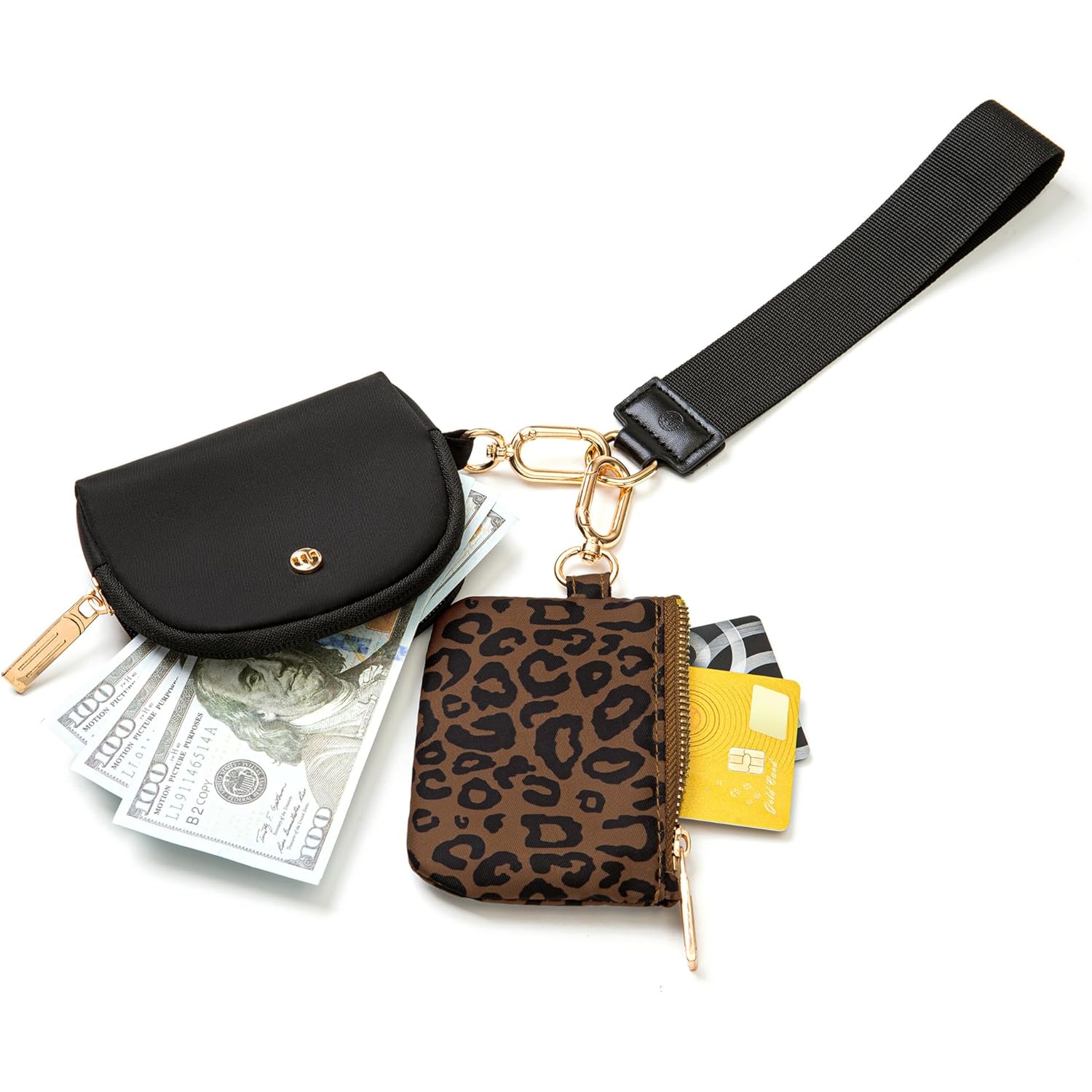Mum's Memory Mini Zip Around Wristlet Wallets for Women -KeyChain Wallet with Detachable Dual Pouch Wristlet -Key Chain Coin Purse Small Wallets