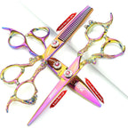 5.5/6 /7 Inch Purple Scissors Knight Professional Japanese Hair Scissors Barber Scissors Set (6 Inch 3Pc)