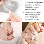 French Tip Nail Stamper Kit,Silicone Jelly Nail Art Stamper with Scraper, Reusable Tear-Resistant Nail Stamping Tool for Perfect French Manicure, DIY Home Salon Nail Art Tool