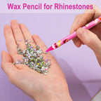 10pcs Nail Dotting Rhinestone Picker Tool, Self-Adhesive Wax Pencil for Rhinestones Nail Charms Gems, Nail Art Tools Diamond Art Accessories,Wax Pen Diamond Painting Tools for Bedazzler Bedazzling Kit