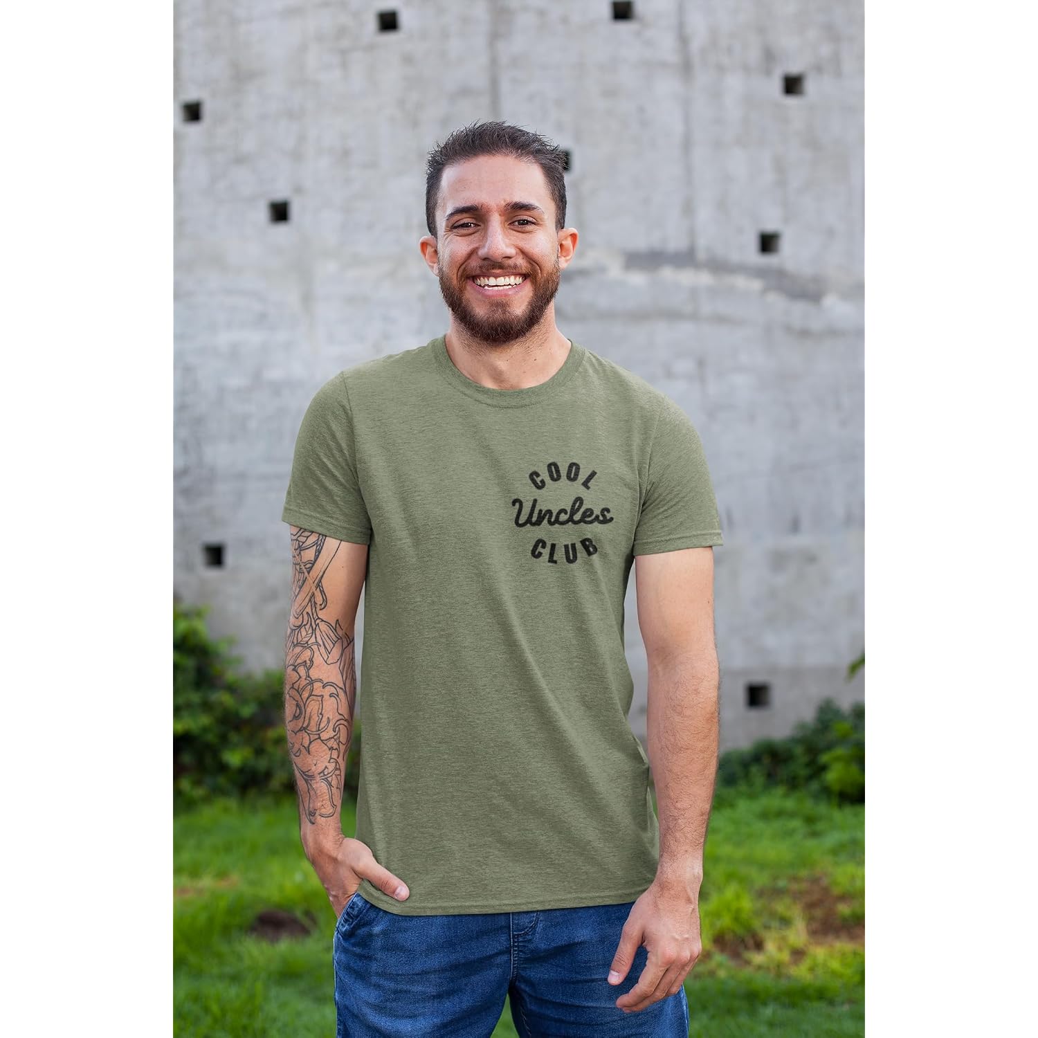 Cool Uncles Club T-Shirt Funny Best Uncle Ever Pocket Tee For Father'S Day