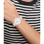 Tommy Hilfiger Women's 3-Hand Quartz Watch - Round Case - Crystal Accents - Sporty Classic Style - Gift for Her 34mm