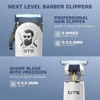 Gtspro Hair Clippers For Men, Clippers And Trimmers Set, Barber Clippers, Electric Hair Trimmer With Box, Gifts For Men White