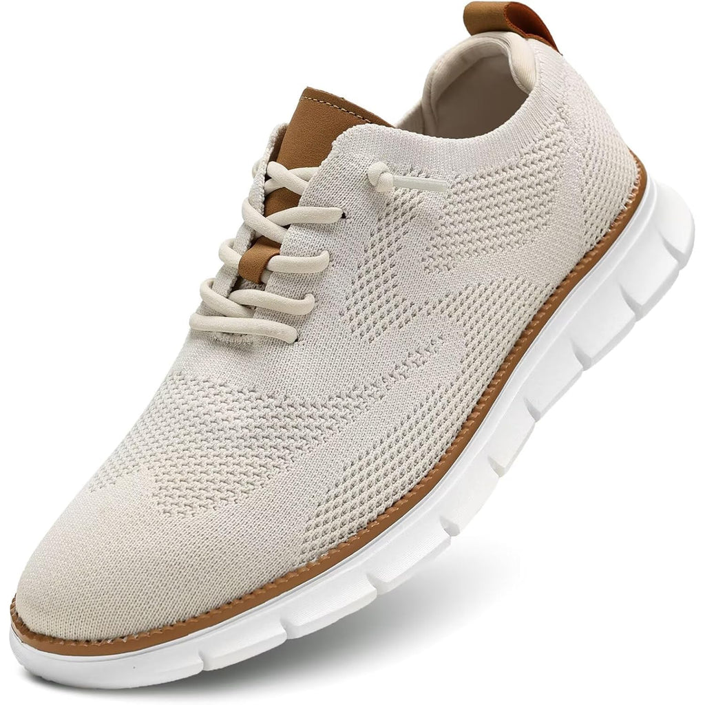 Men'S Casual Dress Shoes Fashion Walking Sneakers Mesh Business Oxfords Work Lightweight Soft Sole
