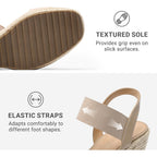 Dream Pairs Womens Open Toe Espadrilles Dressy Platform Sandals Slip On Elastic Ankle Strap Wedges Sandals