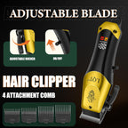 Hair Clippers for Men Professional, Beard Trimmer Kits & Sets, Electric Shavers, Hair Clippers & Trimmer Ceramic T-Blade, for Barber, Father Gifts for Men (Gold)