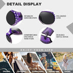 Polarized Sunglasses For Women, Rhinestone Wrap Around Sunglasses With Uv400 Protection