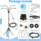 Standing Misters For Outside Patio, Adjustable Height 5.3 Ft Stand Misting System For Cooling Outdoor, Water Mister For Mist Playing, Patio Cooling, Backyard