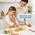 Kibbidea Kids Knife Set For Real Cooking, 4Pcs Safe Kitchen Knives For Toddlers And Kids, Food-Grade Stainless Steel Blades For Cutting And Chopping, Child-Safe Beginner Chef Set, Bpa-Free