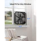 Pelonis 20 Inch Box Fan For Bedroom– 3 Speeds, 25Ft/S, Floor Fan, Window Fan, Table Fan, Desktop Fan With Superior Air Throw (2295 Cfm), Lightweight, 5 Blades, Suitable For Office, Living Room, Garage