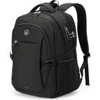 Shrradoo Anti Theft Laptop Backpack Travel Backpacks With Combination Lock For Women Men High School College Backpack Computer Bag Fits 17 Inch Laptop,Black