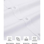 Alimens & Gentle Slim Fit Dress Shirts For Men Long Sleeve Stretch Stain Proof Wrinkle Free Button Down Shirts Formal Shirts