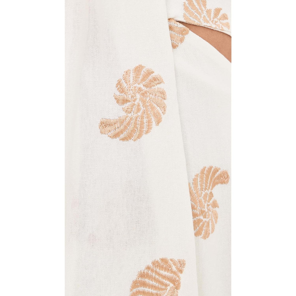 Dress To Women'S Embroidered Shell Linen Maxi Dress