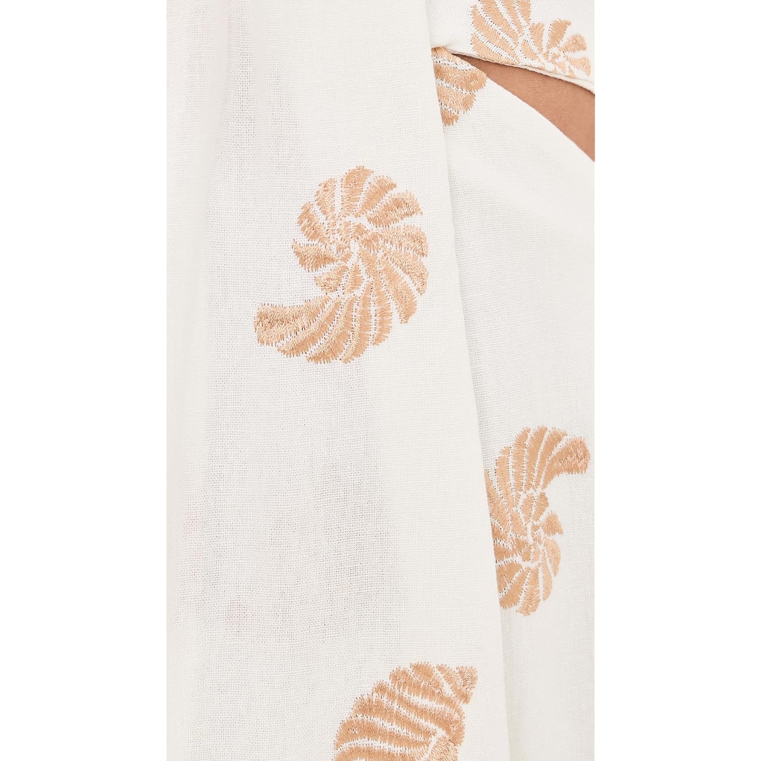 Dress To Women'S Embroidered Shell Linen Maxi Dress