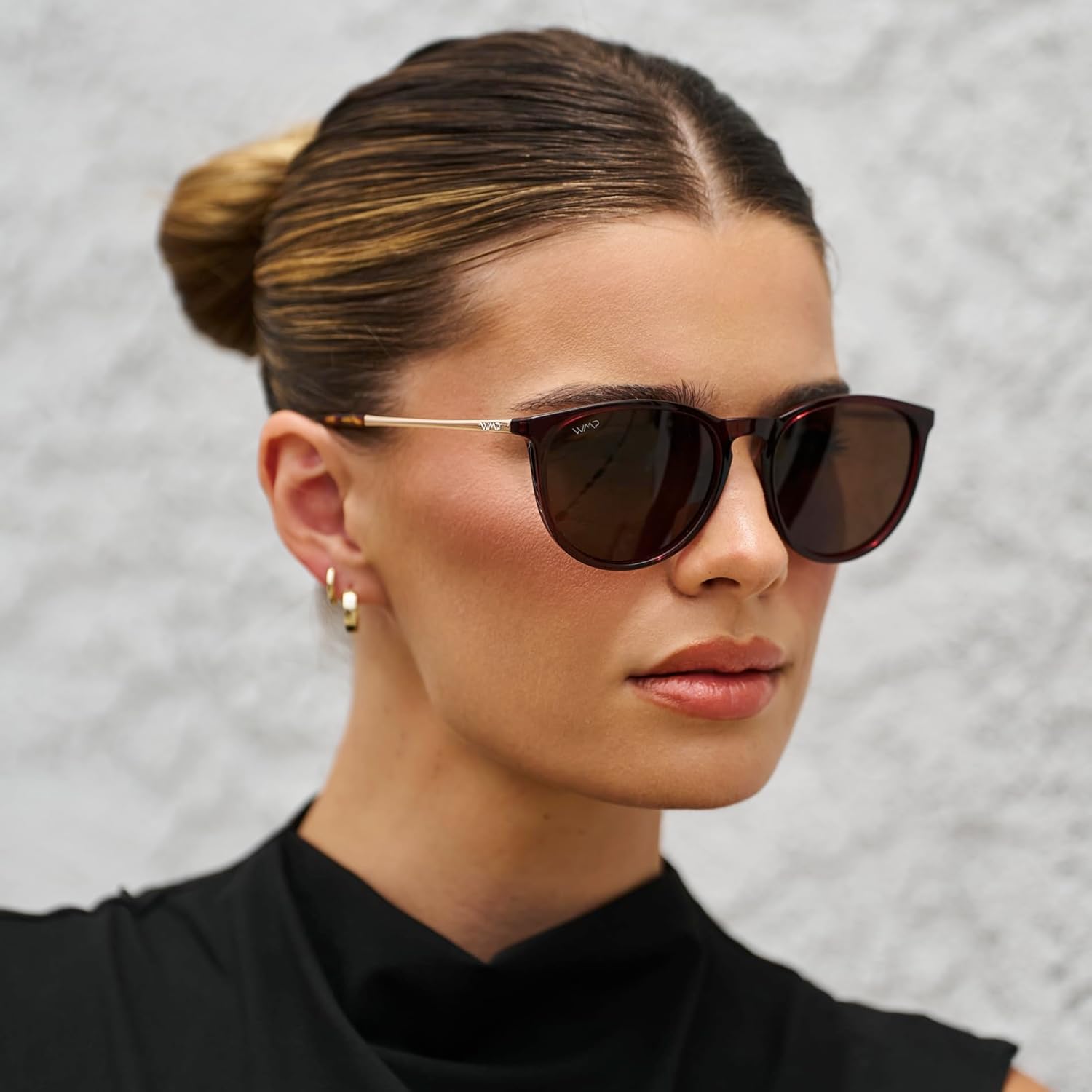 WearMe Pro Round Polarized Sunglasses for Women - UV400 Protection, Lightweight Frame, Vintage Retro Style