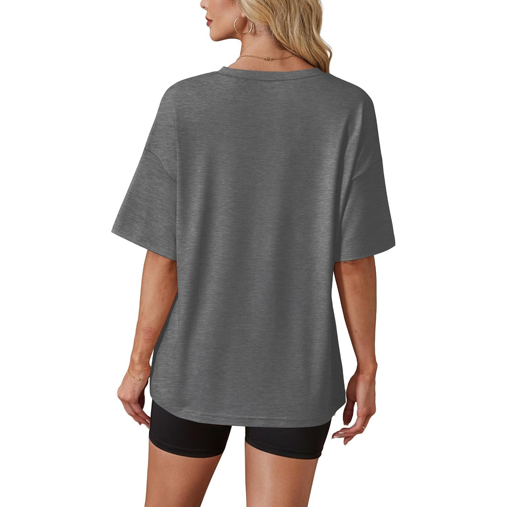 Wiholl Oversized Tshirts For Women Summer Crew Neck Short Sleeve Graphic Tees Casual Loose Fit Workout Tops 2026